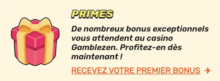 Bonus du casino Gamblezen