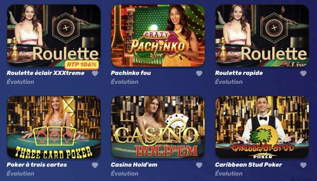 Gamblezen jeux avec croupier en direct